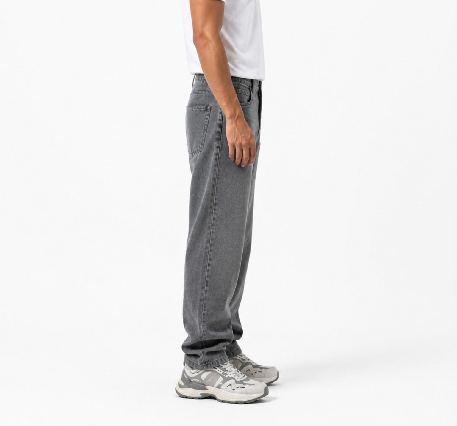 Stone Grey Tapered Jeans – 1015R3