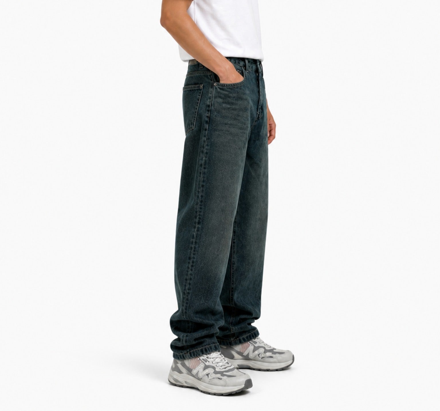 Midnight Wash Baggy Jeans – 1015R