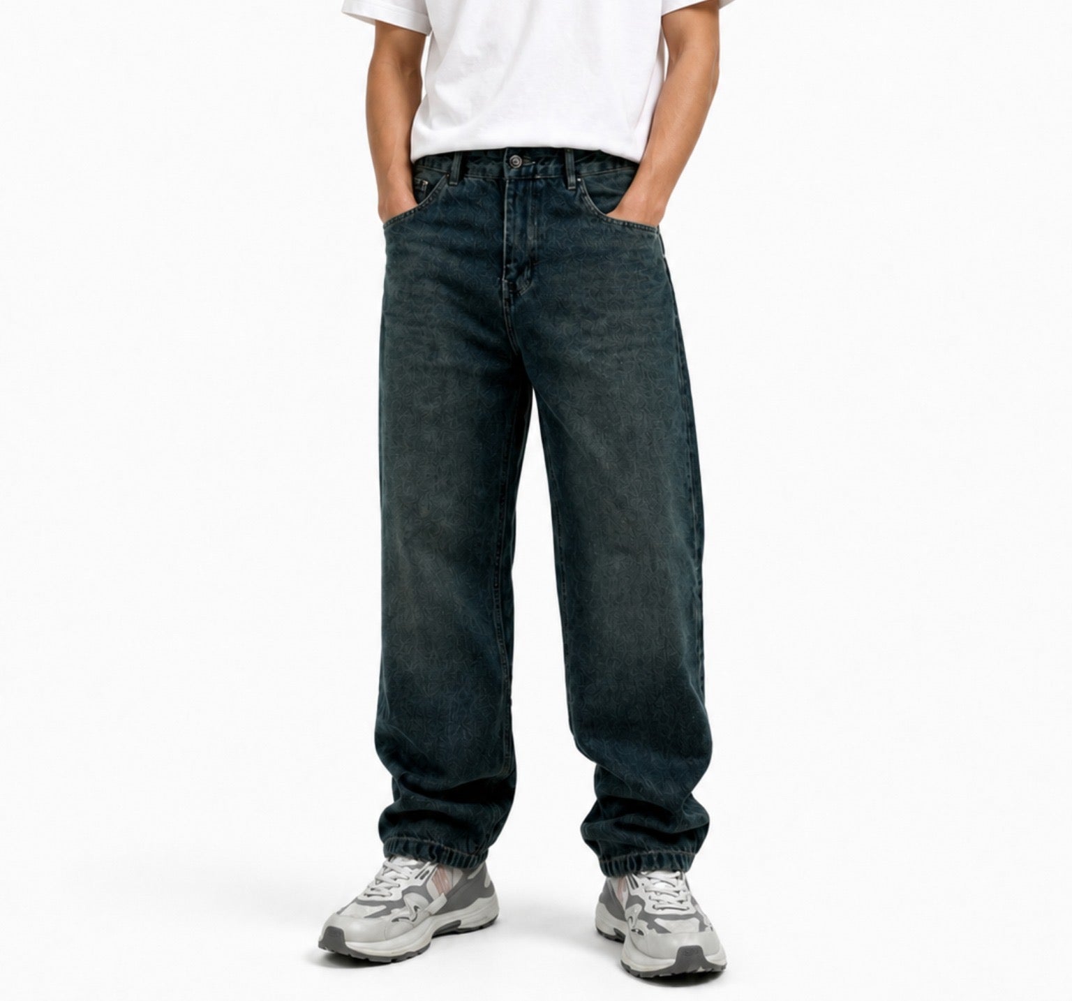 Midnight Wash Baggy Jeans – 1015R