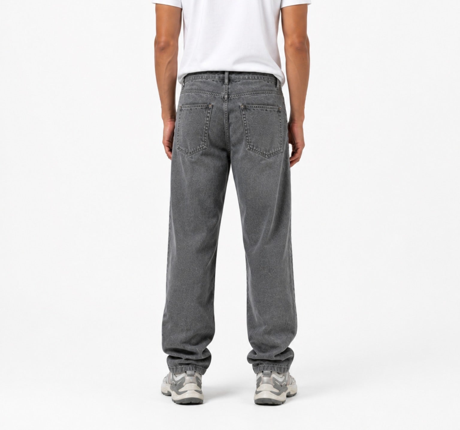 Stone Grey Tapered Jeans – 1015R3