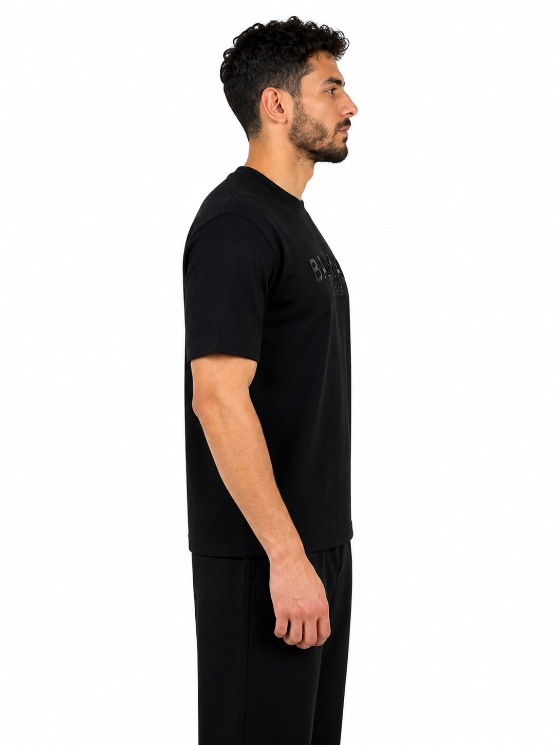 Balmain Noir Signature Tee