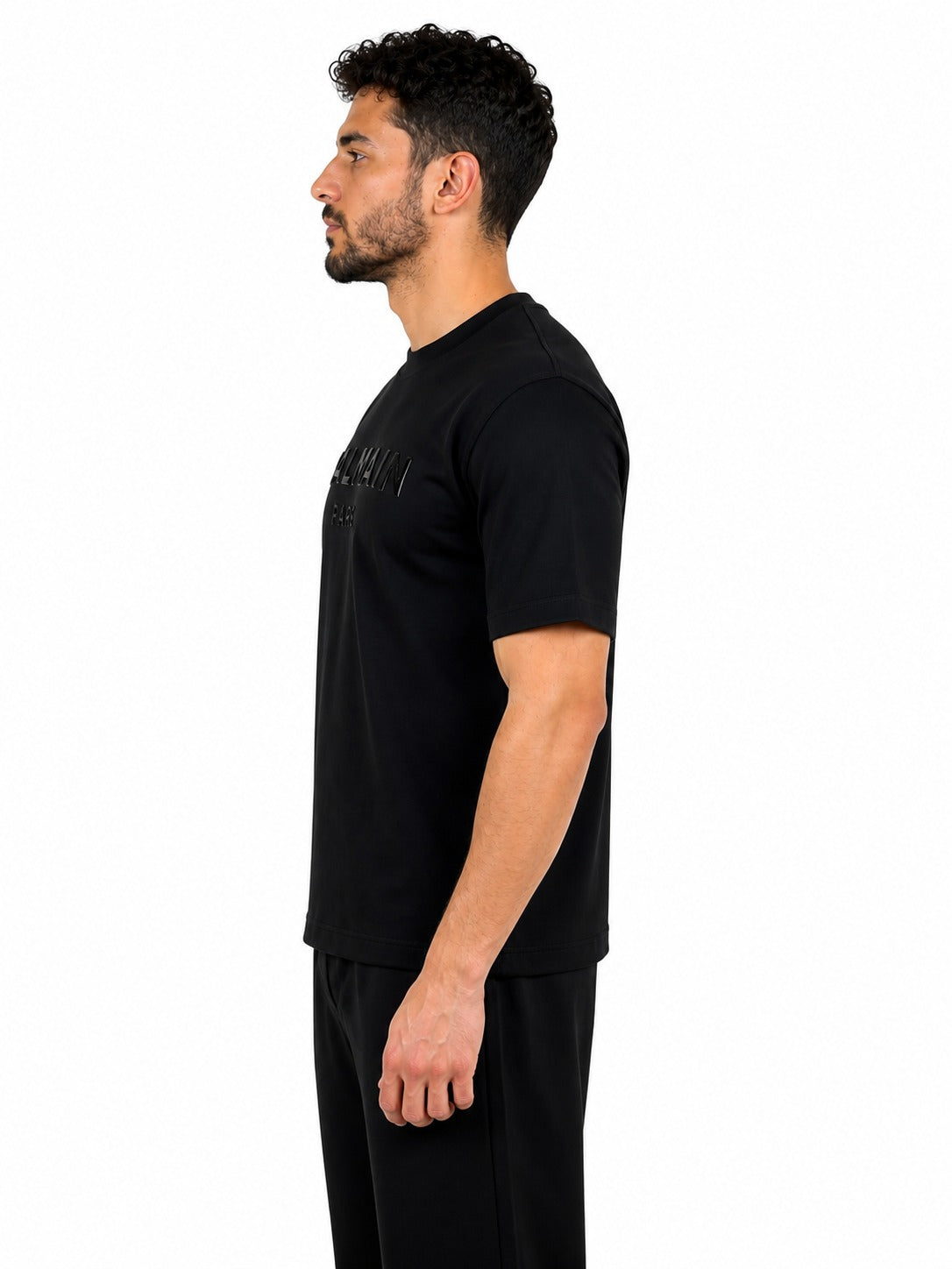 Balmain Noir Signature Tee