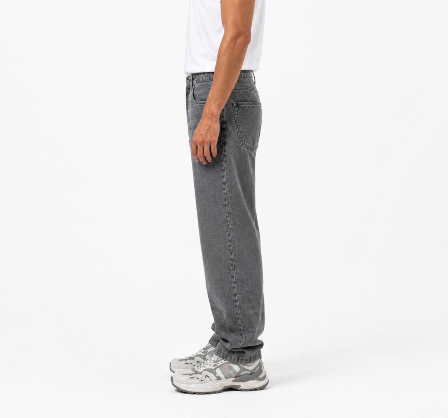 Stone Grey Tapered Jeans – 1015R3