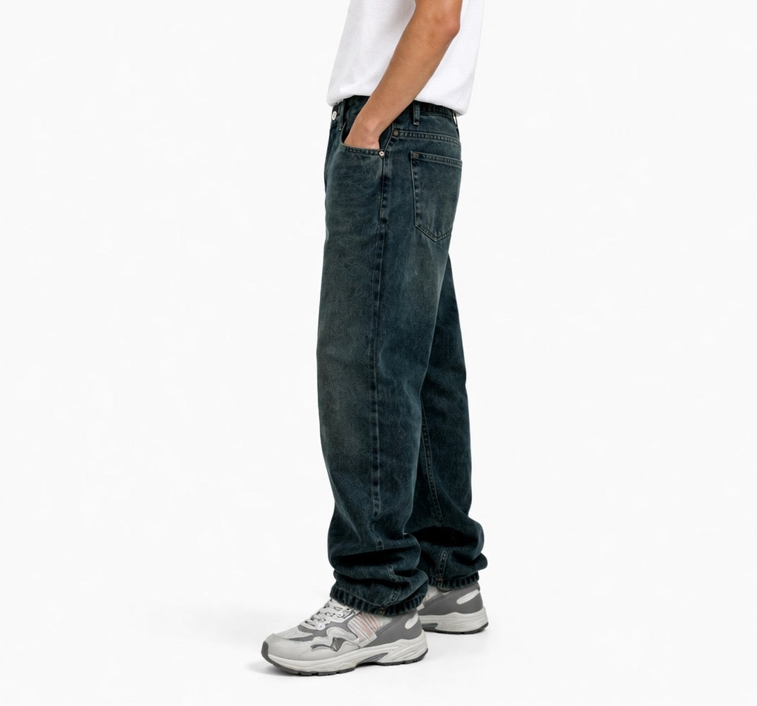 Midnight Wash Baggy Jeans – 1015R